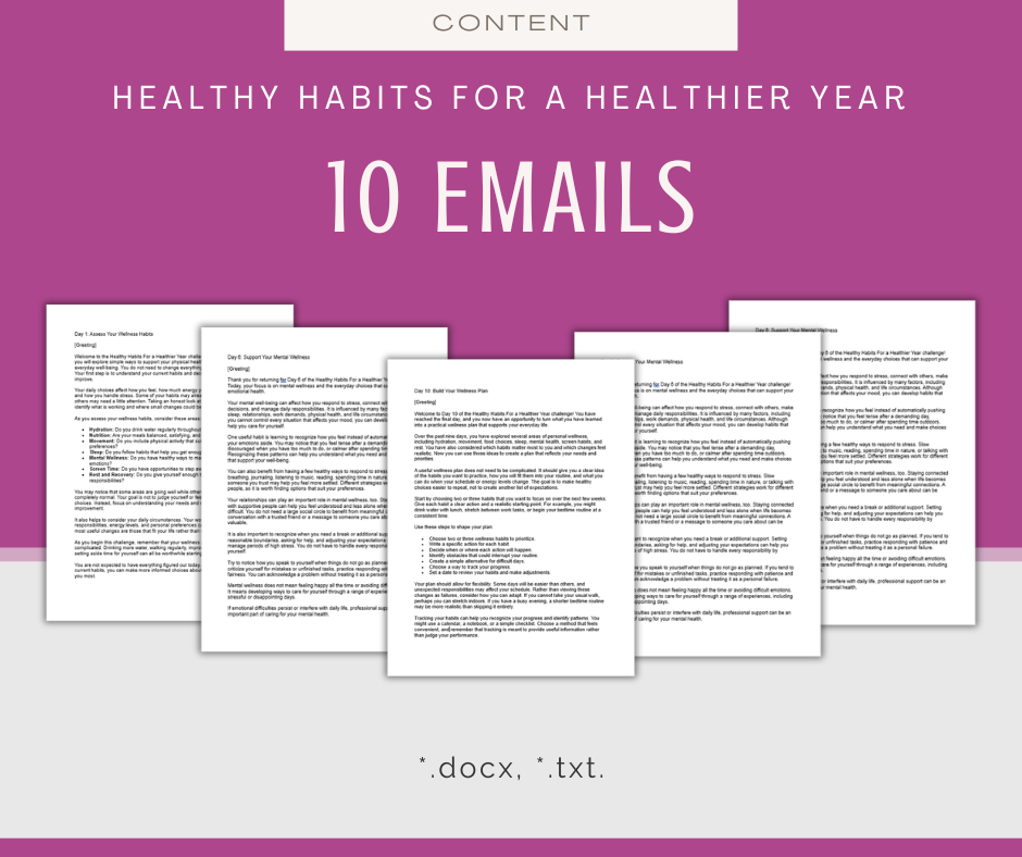 Healthy Habits For a Healthier Year | MEGA Content and Templates Bundle
