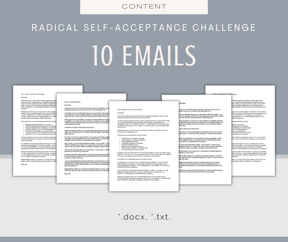Radical Self-Acceptance | MEGA Content and Templates Bundle