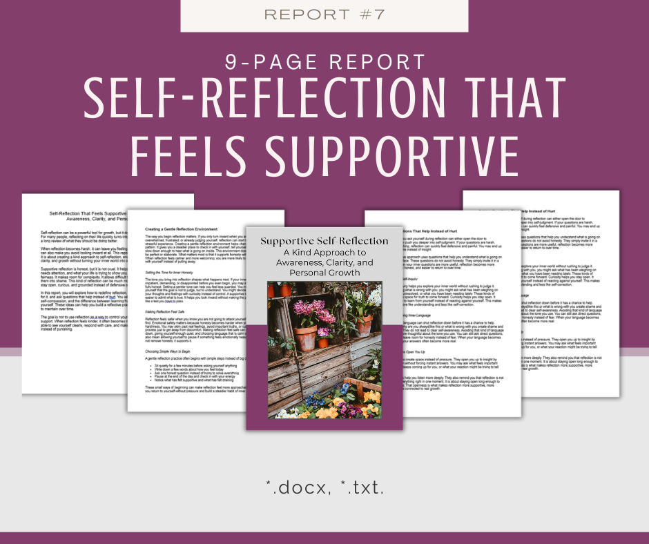 Self-Reflection Reports | 10 Report Bundle