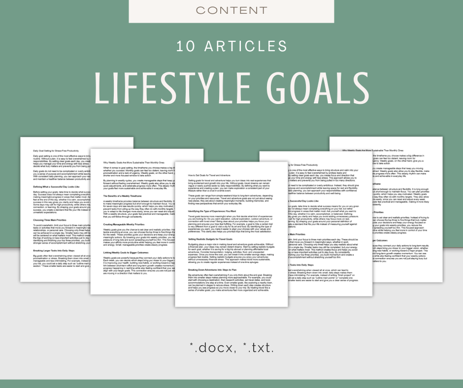 100 Goal-Setting Articles