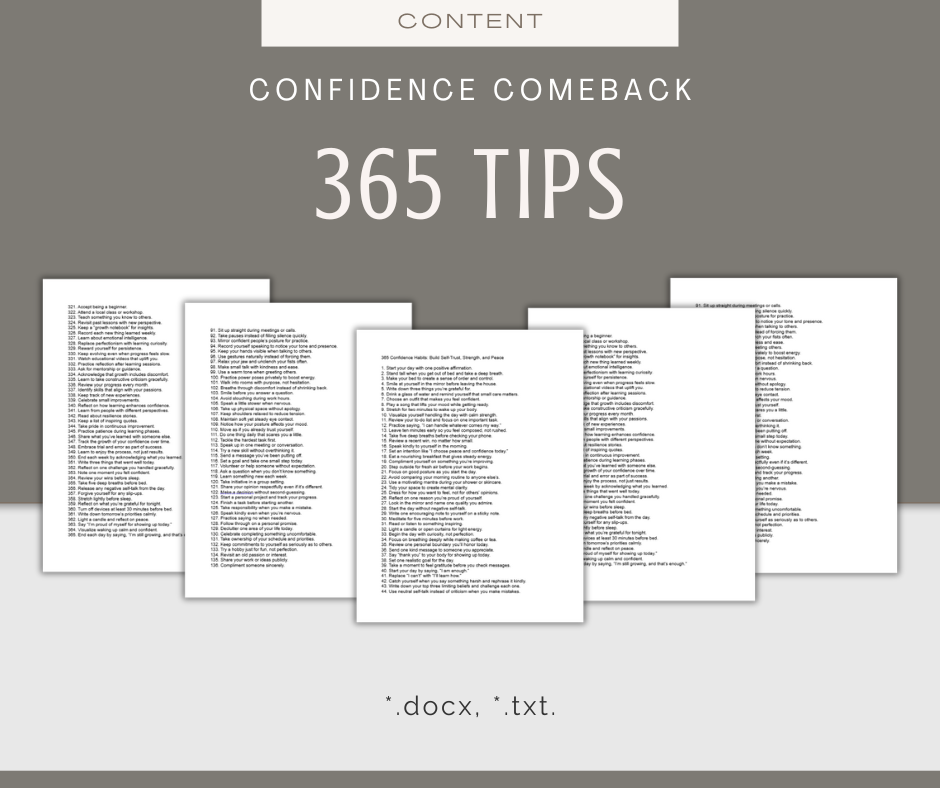 Confidence Comeback | MEGA Content and Templates Bundle