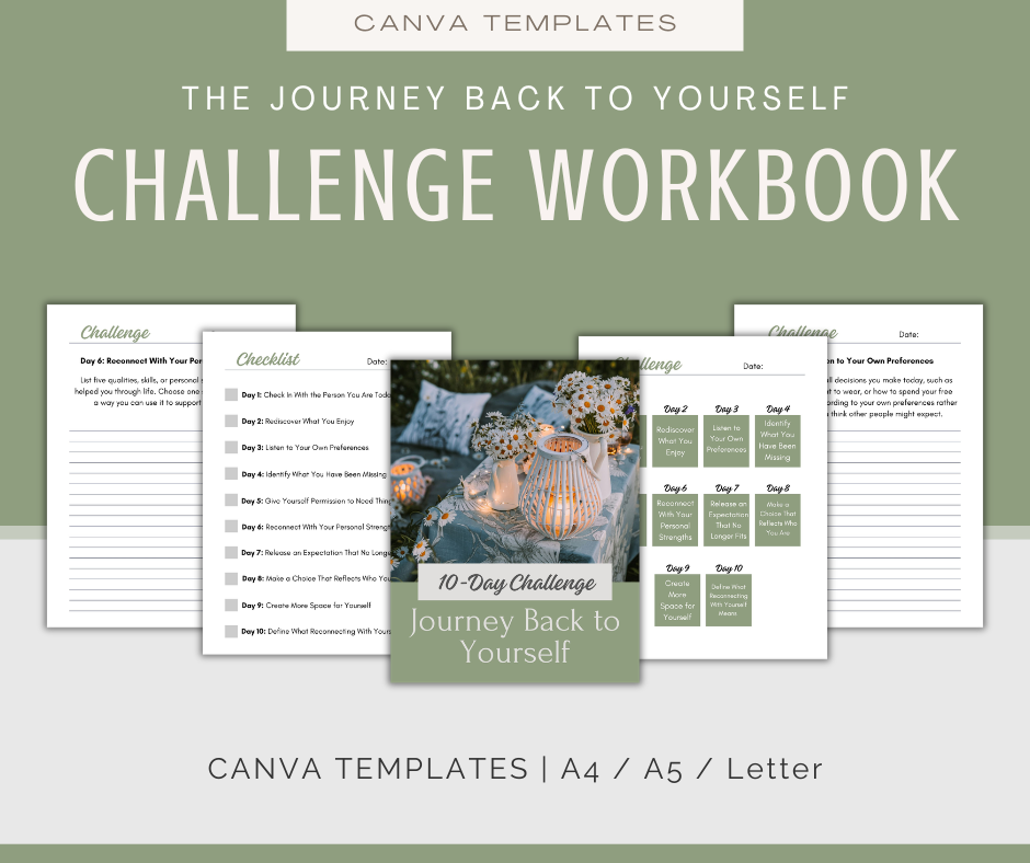 The Journey Back to Yourself | MEGA Content and Templates Bundle