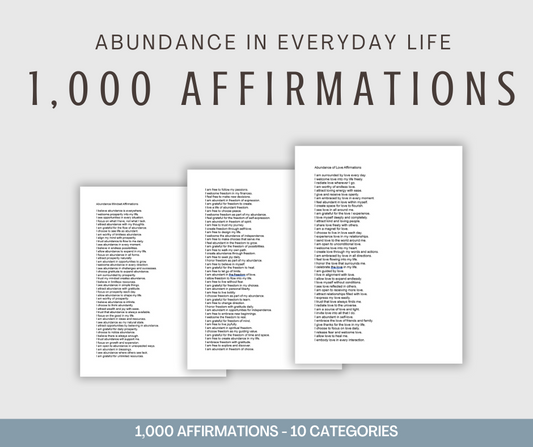 Abundance in Everyday Life Affirmations | 1,000 Affirmations