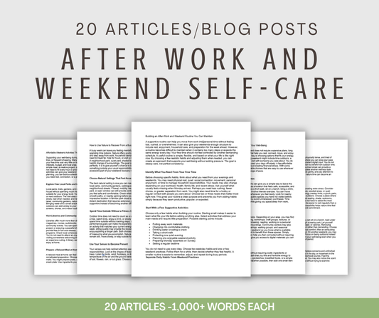 20 'After Work and Weekend Self-Care' Articles