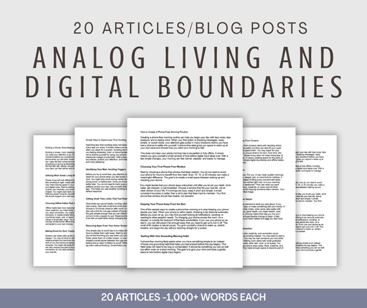 20 'Analog Living and Digital Boundaries' Articles
