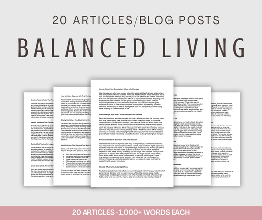 20 'Balanced Living' Articles