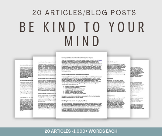 20 'Be Kind to Your Mind' Articles