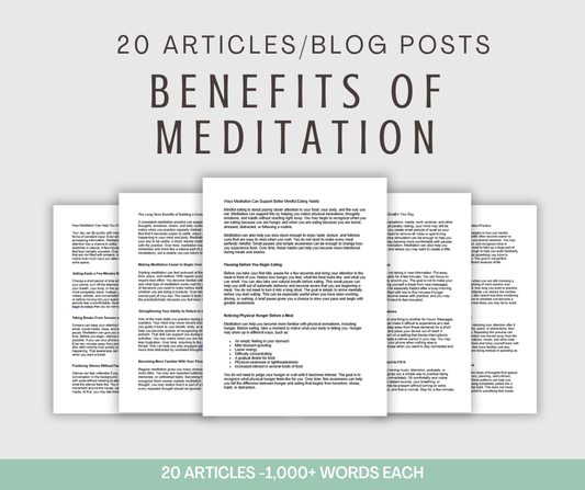 20 'Benefits of Meditation' Articles