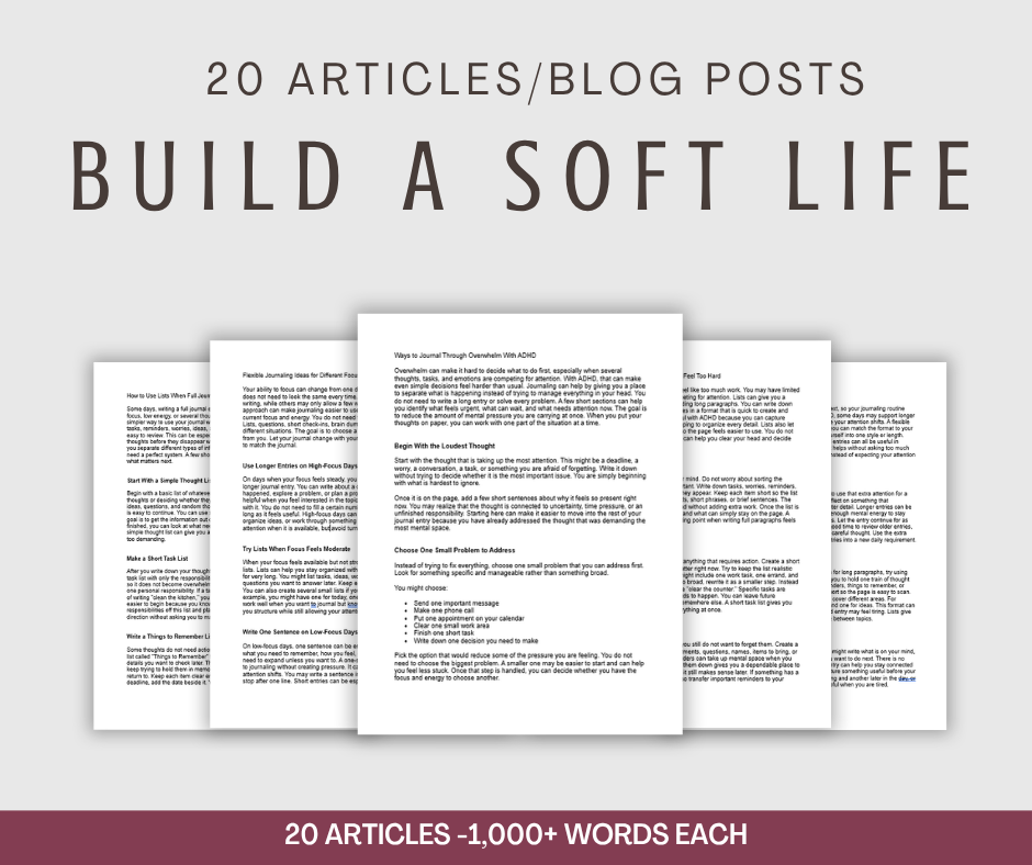 20 'Build a Soft Life' Articles