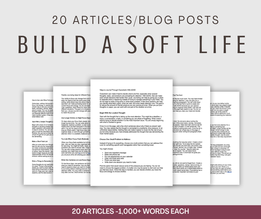 20 'Build a Soft Life' Articles