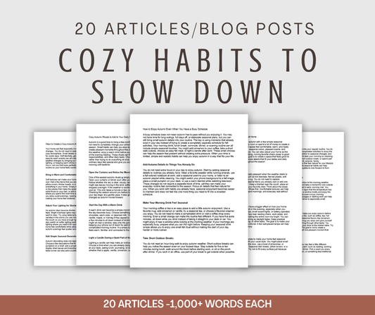 20 'Cozy Habits to Slow Down' Articles