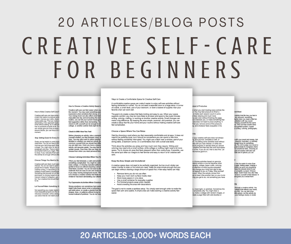 20 'Creative Self-Care for Beginners' Articles