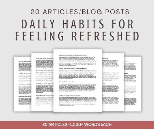 20 'Daily Habits For Feeling Refreshed' Articles