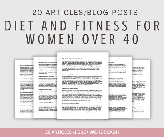 20 'Diet and Fitness For Women Over 40' Articles