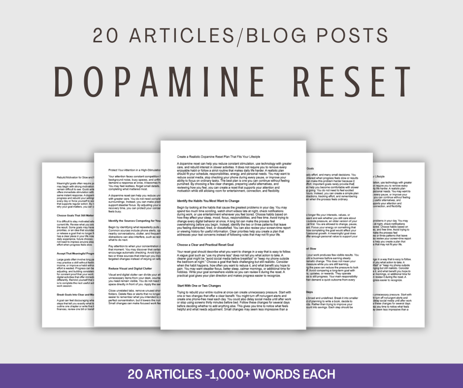 20 'Dopamine Reset' Articles