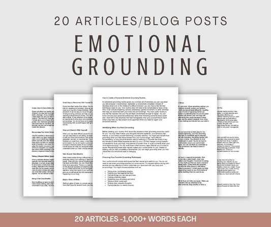 20 'Emotional Grounding' Articles
