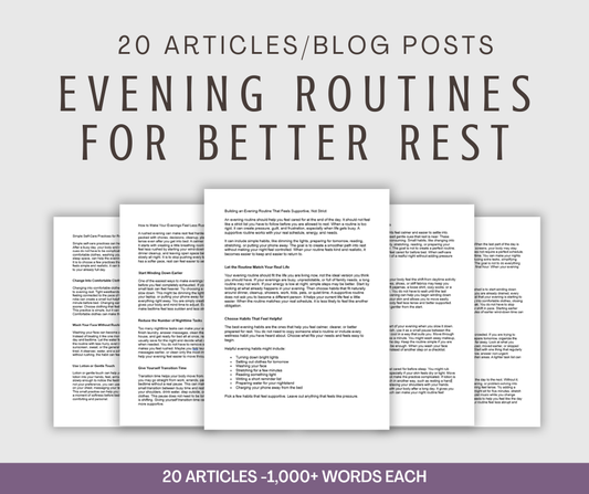 20 'Evening Routines For Better Rest' Articles