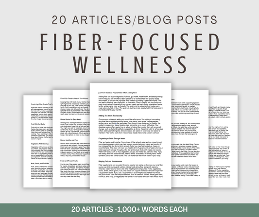 20 'Fiber-Focused Wellness' Articles