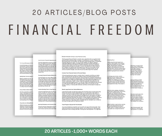 20 'Financial Freedom' Articles