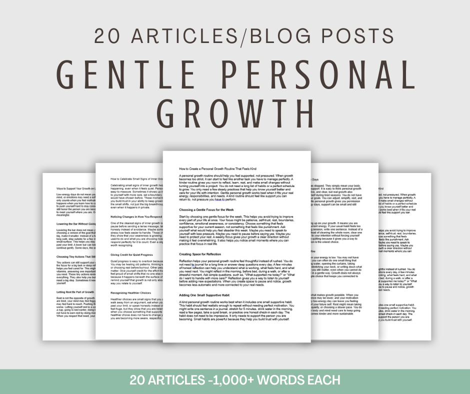 20 'Gentle Personal Growth' Articles