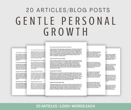 20 'Gentle Personal Growth' Articles