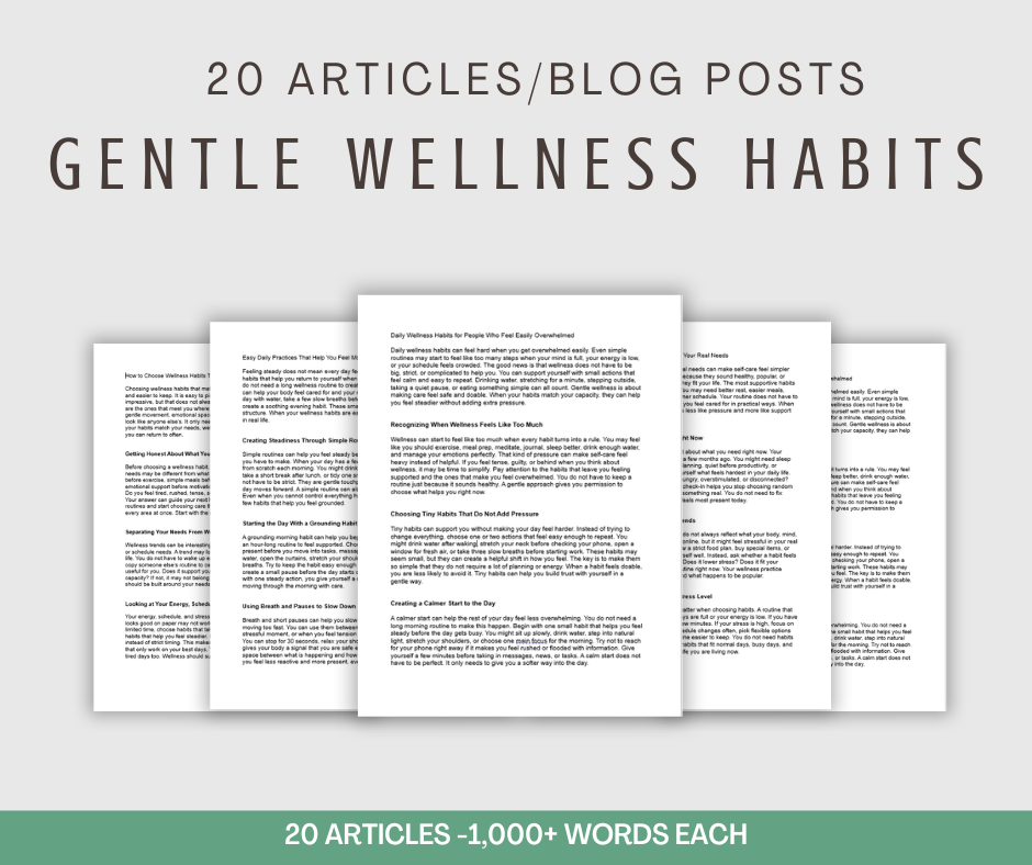 20 'Gentle Wellness Habits' Articles