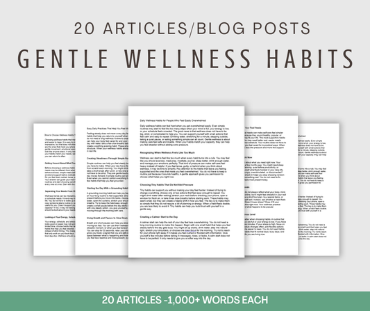 20 'Gentle Wellness Habits' Articles