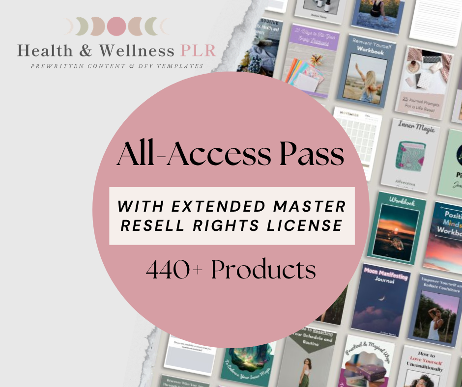 Health and Wellness PLR | All-Access Pass With MRR
