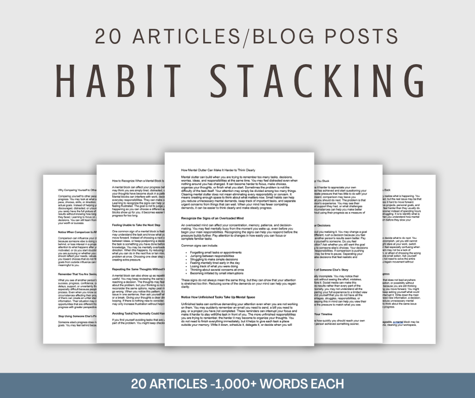 20 'Habit Stacking' Articles