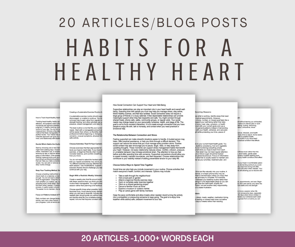 20 'Habits For a Healthy Heart' Articles