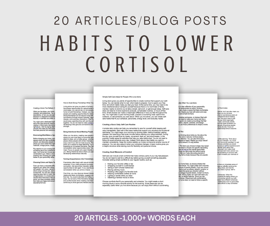 20 'Habits to Lower Cortisol' Articles