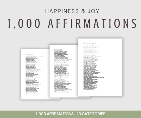 Happiness and Joy Affirmations | 1,000 Affirmations