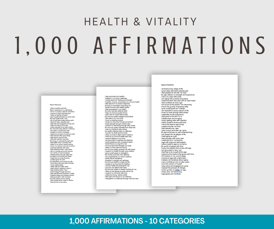 Health and Vitality Affirmations | 1,000 Affirmations