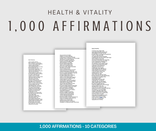 Health and Vitality Affirmations | 1,000 Affirmations