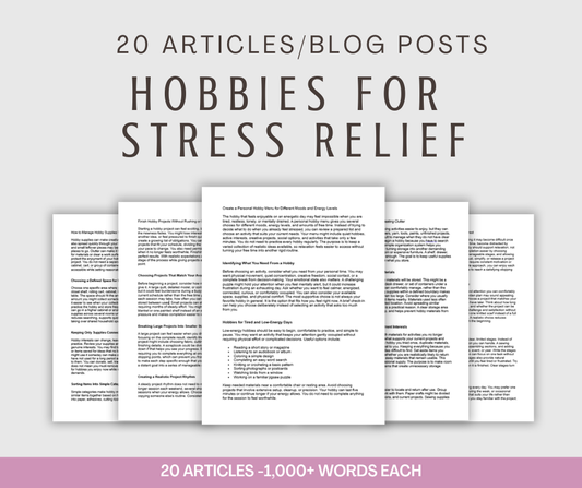 20 'Hobbies For Stress Relief' Articles