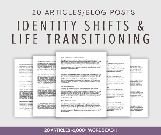 20 'Identity Shifts and Life Transitioning' Articles