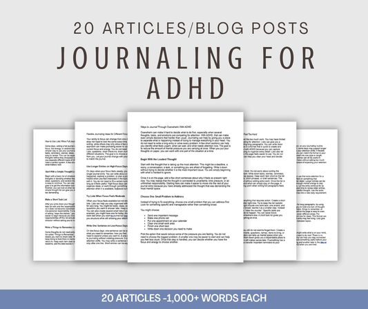 20 'Journaling For ADHD' Articles
