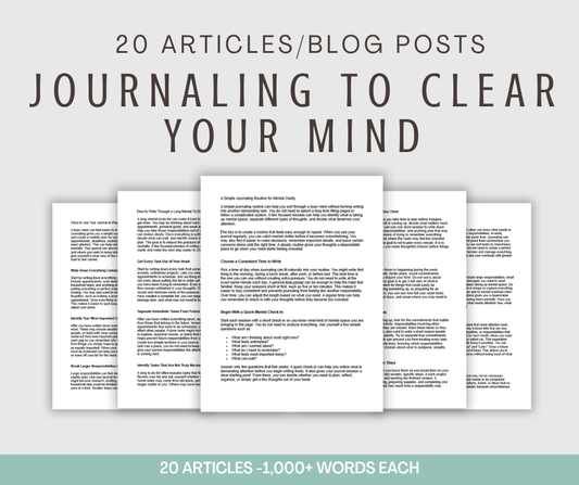 20 'Journaling to Clear Your Mind' Articles