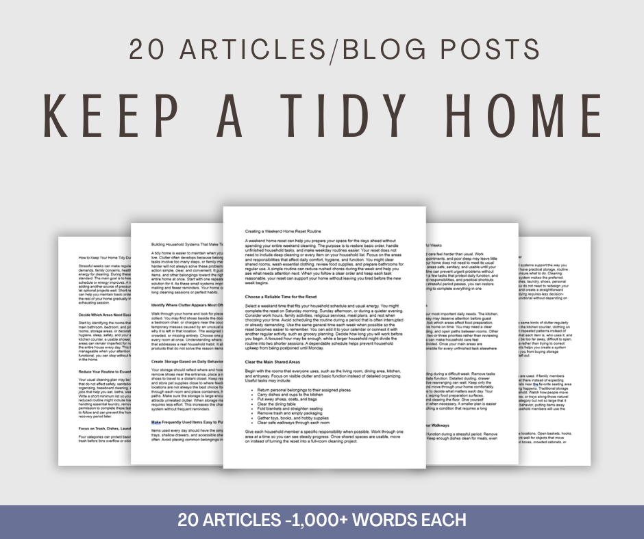 20 'Keep a Tidy Home' Articles