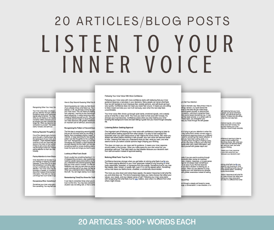 20 'Listen to Your Inner Voice' Articles