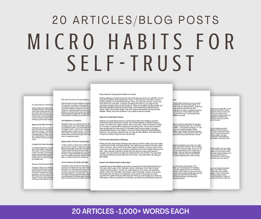 20 'Micro Habits For Self-Trust' Articles