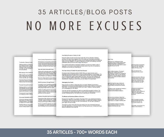 35 'No More Excuses' Articles