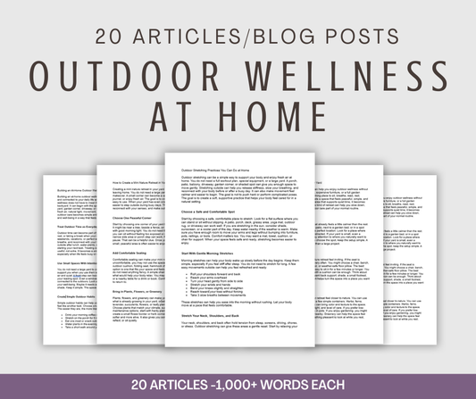 20 'Outdoor Wellness at Home' Articles