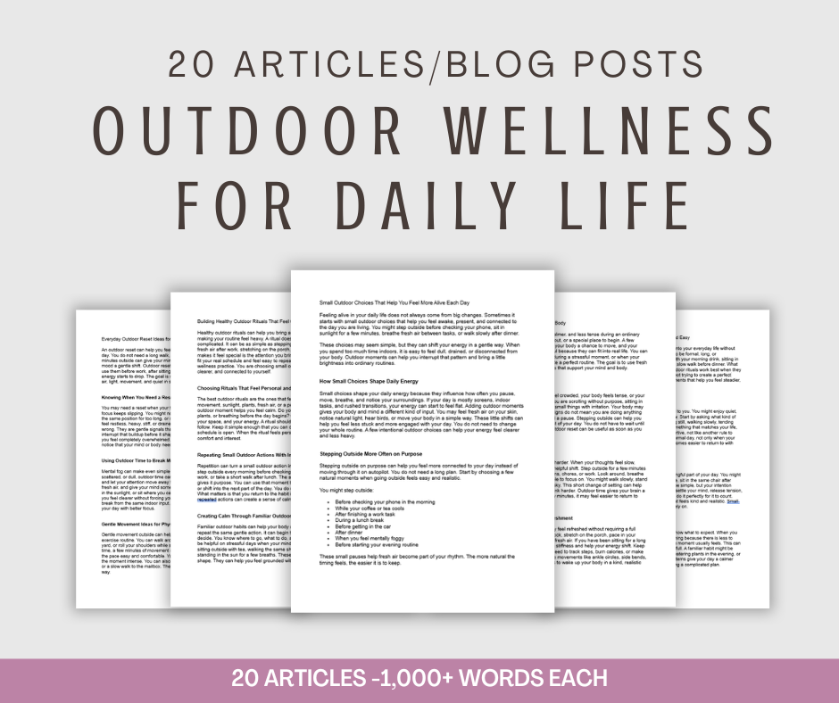 20 'Outdoor Wellness For Everyday Life' Articles