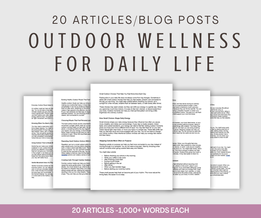 20 'Outdoor Wellness For Everyday Life' Articles