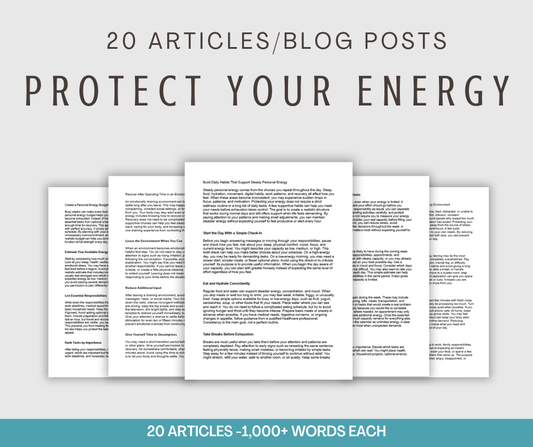 20 'Protect Your Energy' Articles