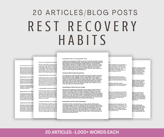 20 'Rest Recovery Habits' Articles