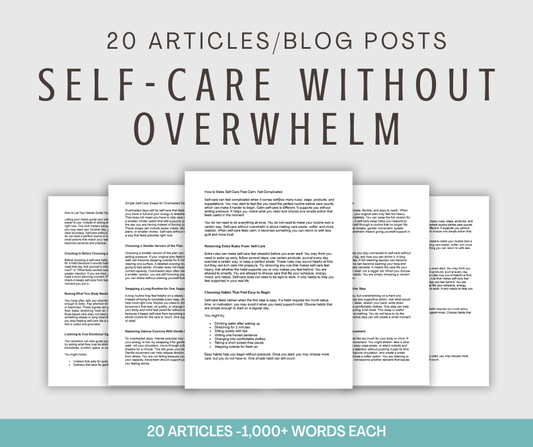 20 'Self-Care Without Overwhelm' Articles