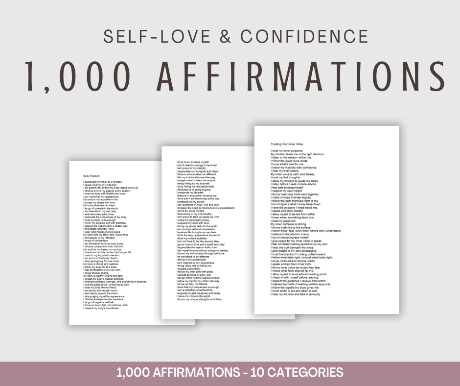 Self-Love and Confidence Affirmations | 1,000 Affirmations