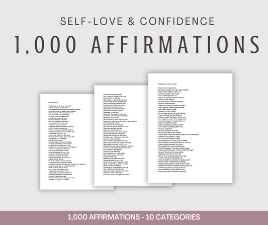 Self-Love and Confidence Affirmations | 1,000 Affirmations